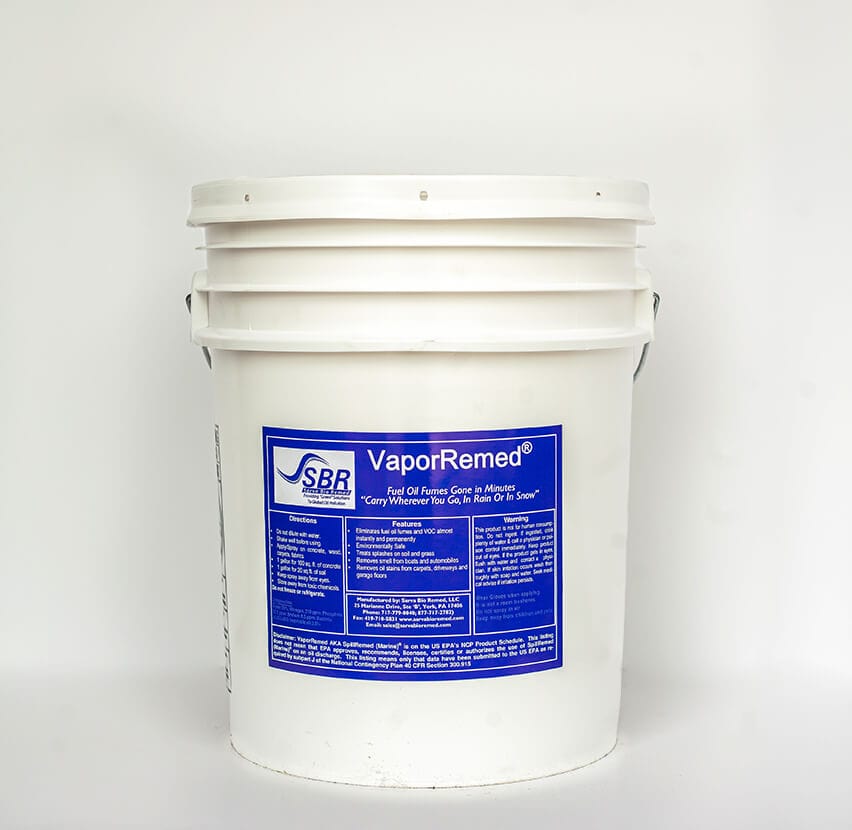 VaporRemed 5 gallon(18.9 liters) Pail: Fuel odor gone in minutes (Shipping Extra) - VaporRemed